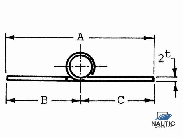 Talamex Scharnier rvs 127.5x40x2mm