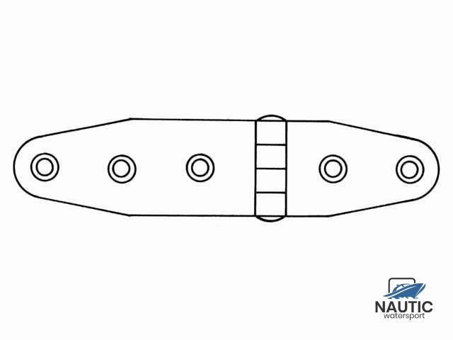 Talamex Scharnier rvs 101x27.5x2mm