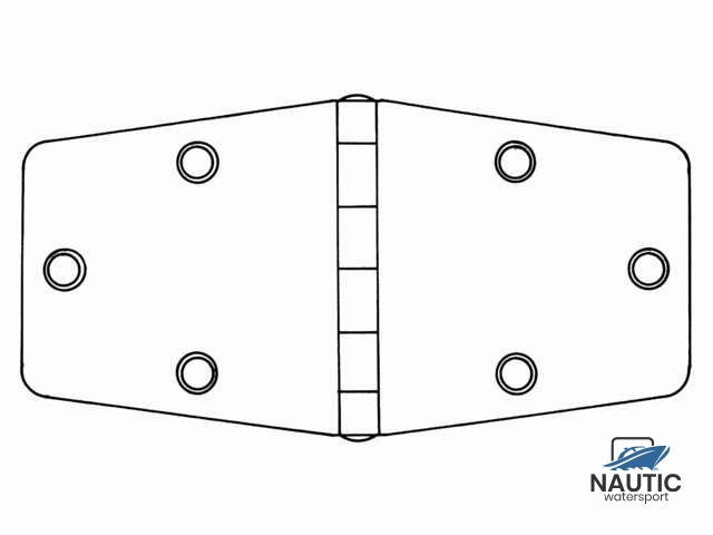 Talamex Scharnier rvs 151x74.5x2mm