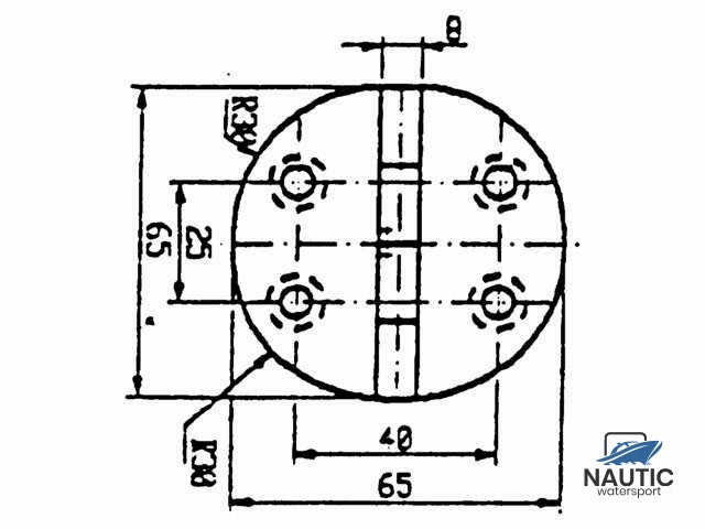 Talamex Scharnier rvs Ø65mm 90°