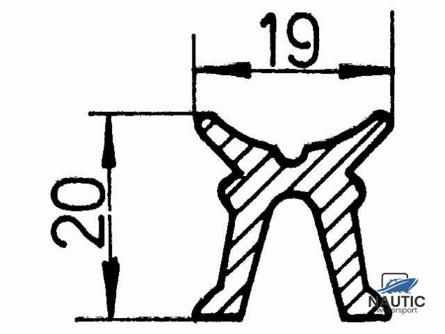 Pfeiffer X-rail 19x19mm 90cm