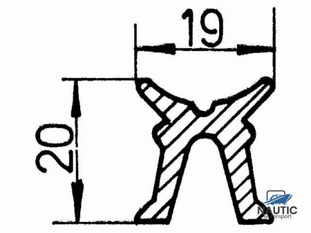 Pfeiffer X-rail 19x19mm 90cm