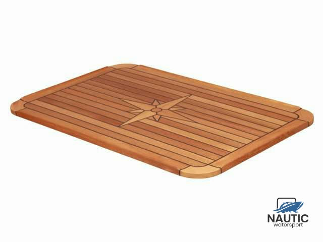 Tischplatte aus Teakholz, klassisch, weich, 58 x 90 cm