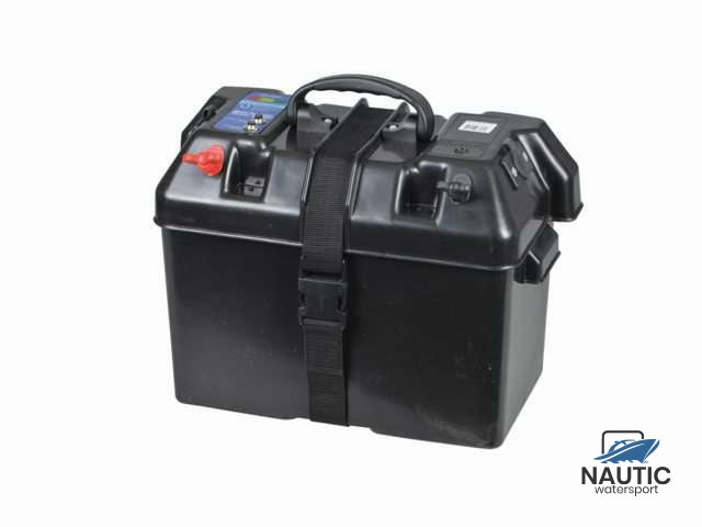 Batteriekasten mit Schnellanschluss, max. 60 A &amp; 2x12 V und Batterietester