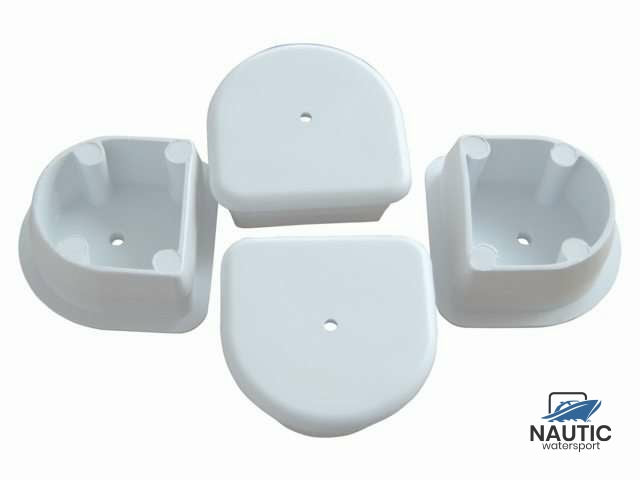 Scaffold bumper double D end piece white (2pr)