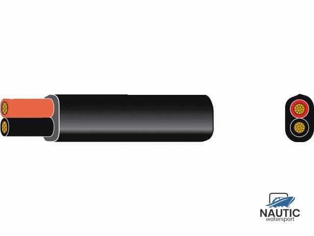 Talamex Platte pvc kabel zwart 2x1.50mm² rood/zwart