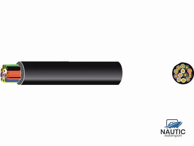 Automarine Ronde pvc kabel zwart 13P> 8x1.50mm² + 5x2.5mm²