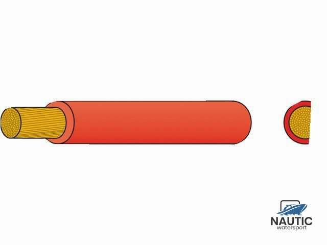 Accukabel geïsoleerd 25mm² rood