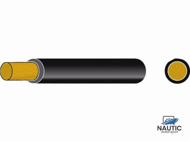 Accukabel geïsoleerd 16mm² zwart (10m)