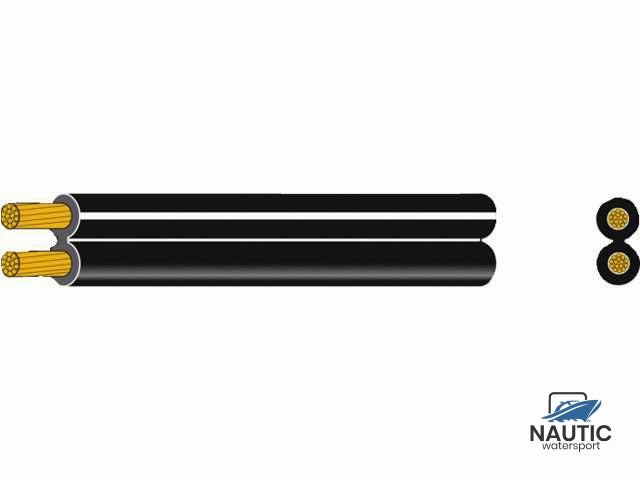 Automarine Speaker kabel 2x1.5mm² zwart/zwart-wit