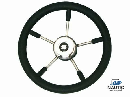 Ultraflex V57 stuurwiel zwart/rvs 5-spaaks