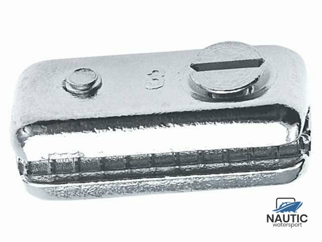 Platte draadklem 3mm verchroomd