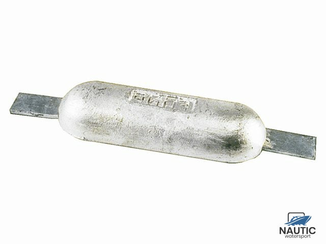 Rumpfanode aus Aluminium mit Streifen, 1,00 kg, 200 x 70 x 25 mm