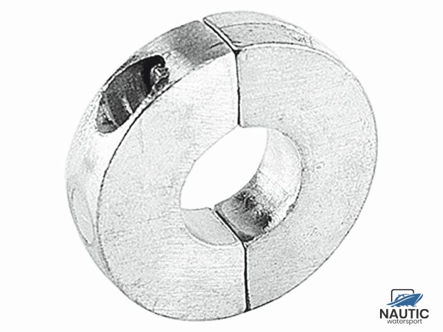 Schroefas anode aluminium vlak 25mm