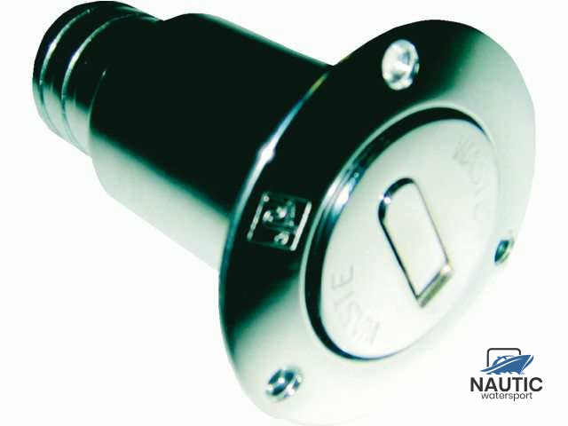 Chrome-plated waste water cap 38mm