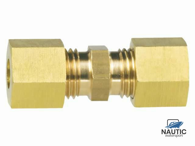 Talamex Rechte messing koppeling 8mm knel x 8mm knel