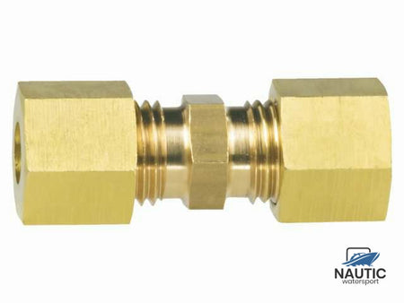 Talamex Rechte messing koppeling 8mm knel x 8mm knel