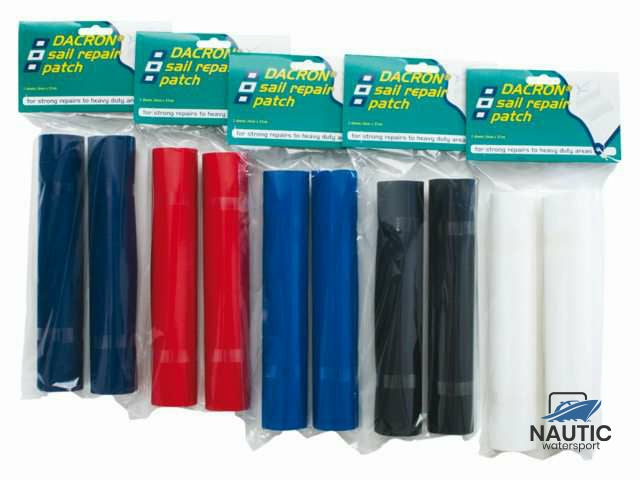 Dacron-Reparaturflicken schwarz 24x37cm (2 Stück)