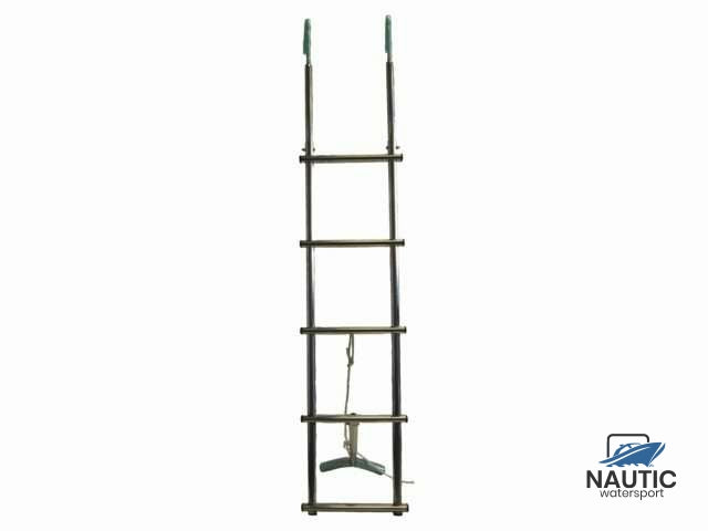 Stainless steel bow swimming ladder with 4 steps