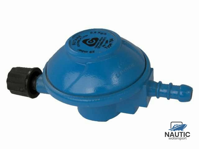 Gasdruckregler für Campinggas 30 mbar mit 8-mm-Schlauchanschluss