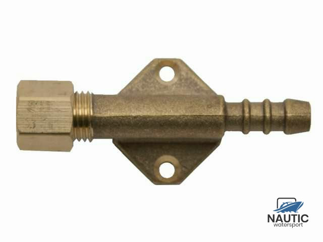 Muurplaat messing met 8mm knel x 8mm slangpilaar