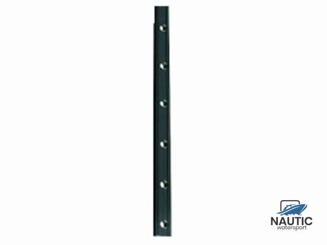 RC1191-2.0 Serie 19 Mastschiene. Schwarz. 2025 mm M5 Senkkopf-Befestigungslöcher. Lochabstand = 100 mm. Befestigungsbolzen =