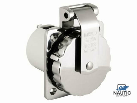 Marinco Inlet 16A Ez Lock SS with Enclosure