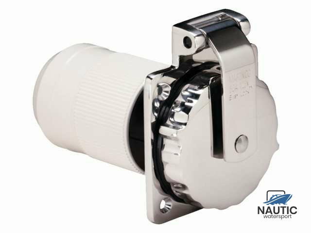 Marinco 50A 125V El Inlet SS with Enclosure