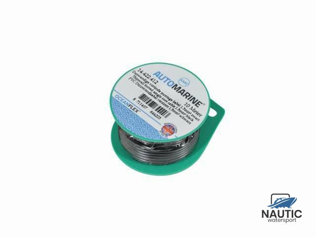 Dunne vertinde montagekabel 1.5mm² zwart (10m)