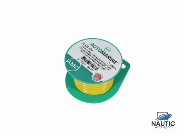 Dunne montagekabel 2.5mm² geel (5m)