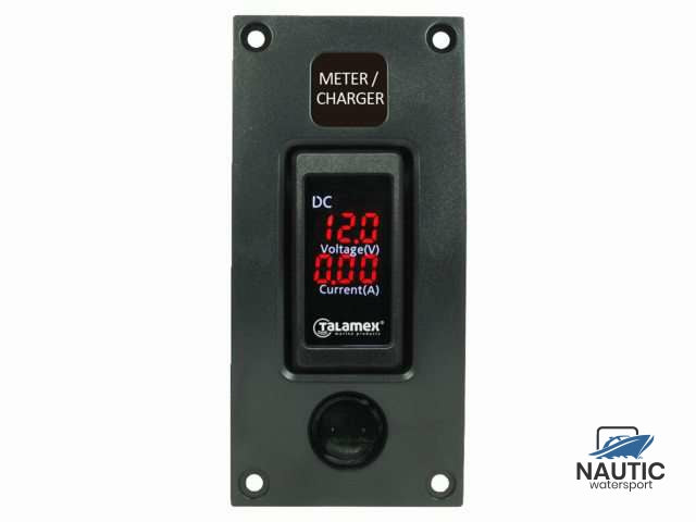 Curved add-on panel Volt/ampere meter