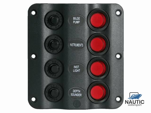 Talamex Schakelpaneel wave 4 schakelaars 12V