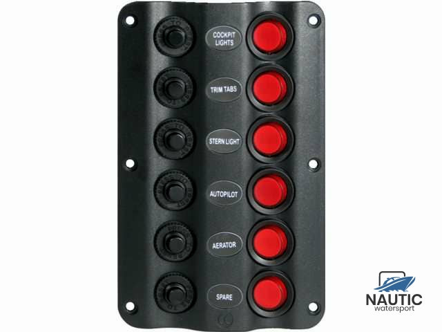 Talamex Schakelpaneel wave 6 schakelaars 12V