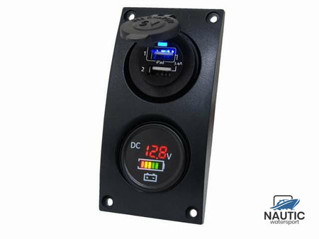 Talamex Curved add-on paneel dubbel USB & Volt/accu indicator