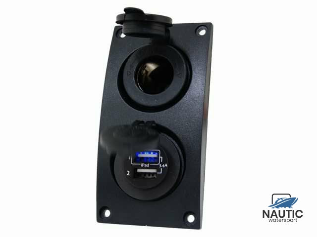 Curved add-on panel 12V &amp; double USB