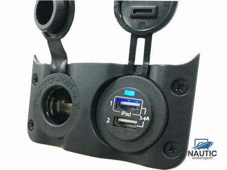 Talamex Wave add-on paneel 12V & dubbel USB stopcontact