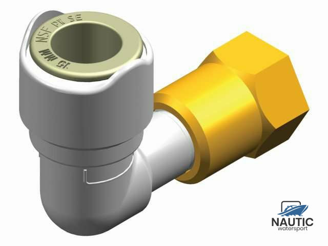 Whale WX1531 Bocht adapter 90° 1/2" BSP - female 15mm (2ST)