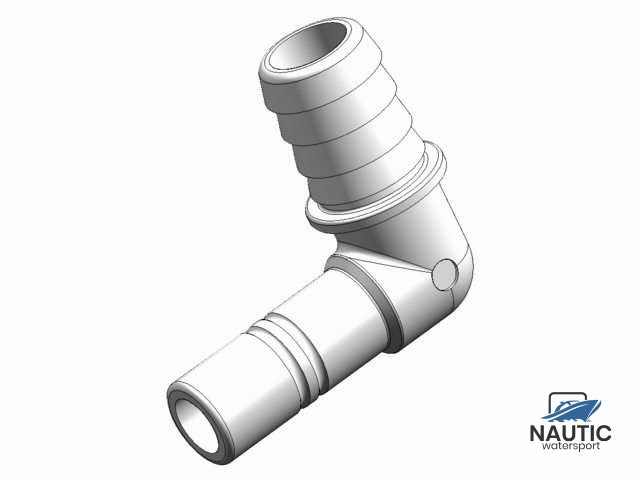 Whale WX1592 Bocht adapter 90° 3/8" - 15mm (2ST)