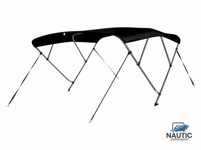 Biminitop deluxe 4 boog 240x216-229x137cm zwart