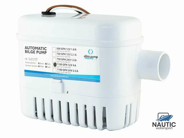 Bilge pomp automatisch 1100gph 24V
