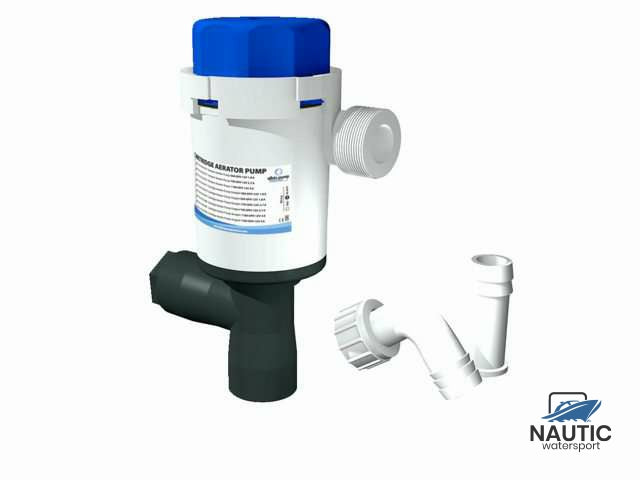 º Aerator pomp twinport 1100gph short stack 12V