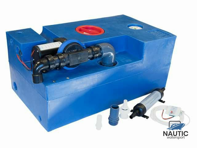 Vuilwatertank 72L compleet met vuilwaterpomp 12V