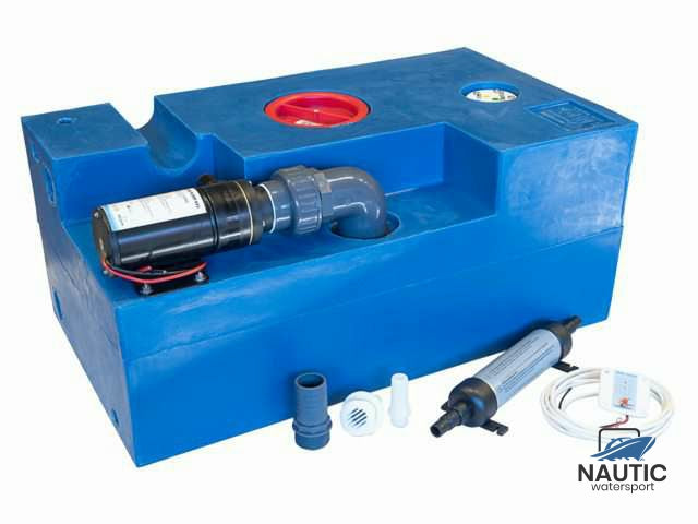 Vuilwatertank 72L compleet met marceratorpomp 24V