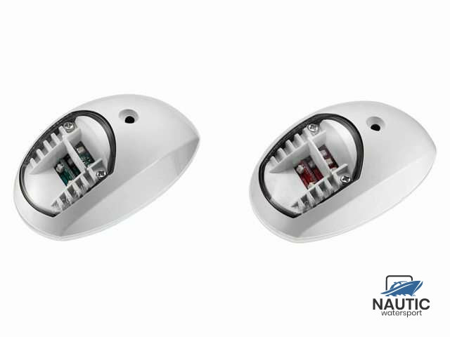 Navigationslichter LED weiß, Aufbaumontage-Set (sb+bb)