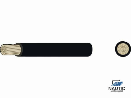 Oceanflex Dunwandige vertinde montage kabel 4,0mm² zwart