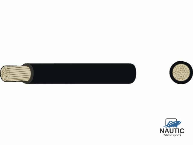 Talamex Dunwandige vertinde montage kabel 2,5mm² zwart