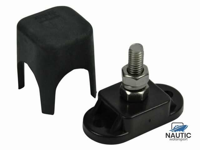 Stromklemme 6mm Bolzen schwarz