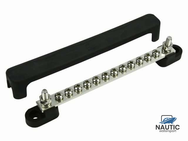 Busbar 12 terminals, 2 studs