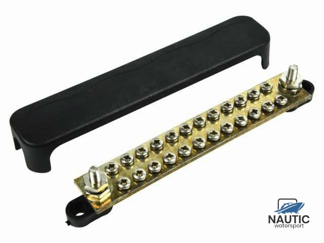 Busbar 24 terminals, 2 studs