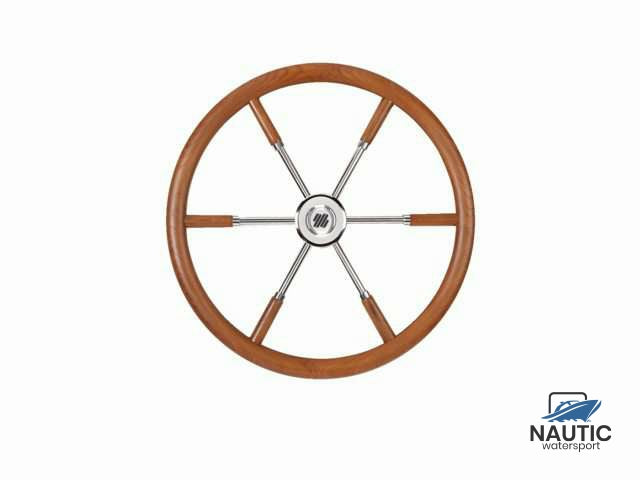 Ultraflex V84 stuurwiel teak/rvs/teak spaken 5-spaaks 500mm